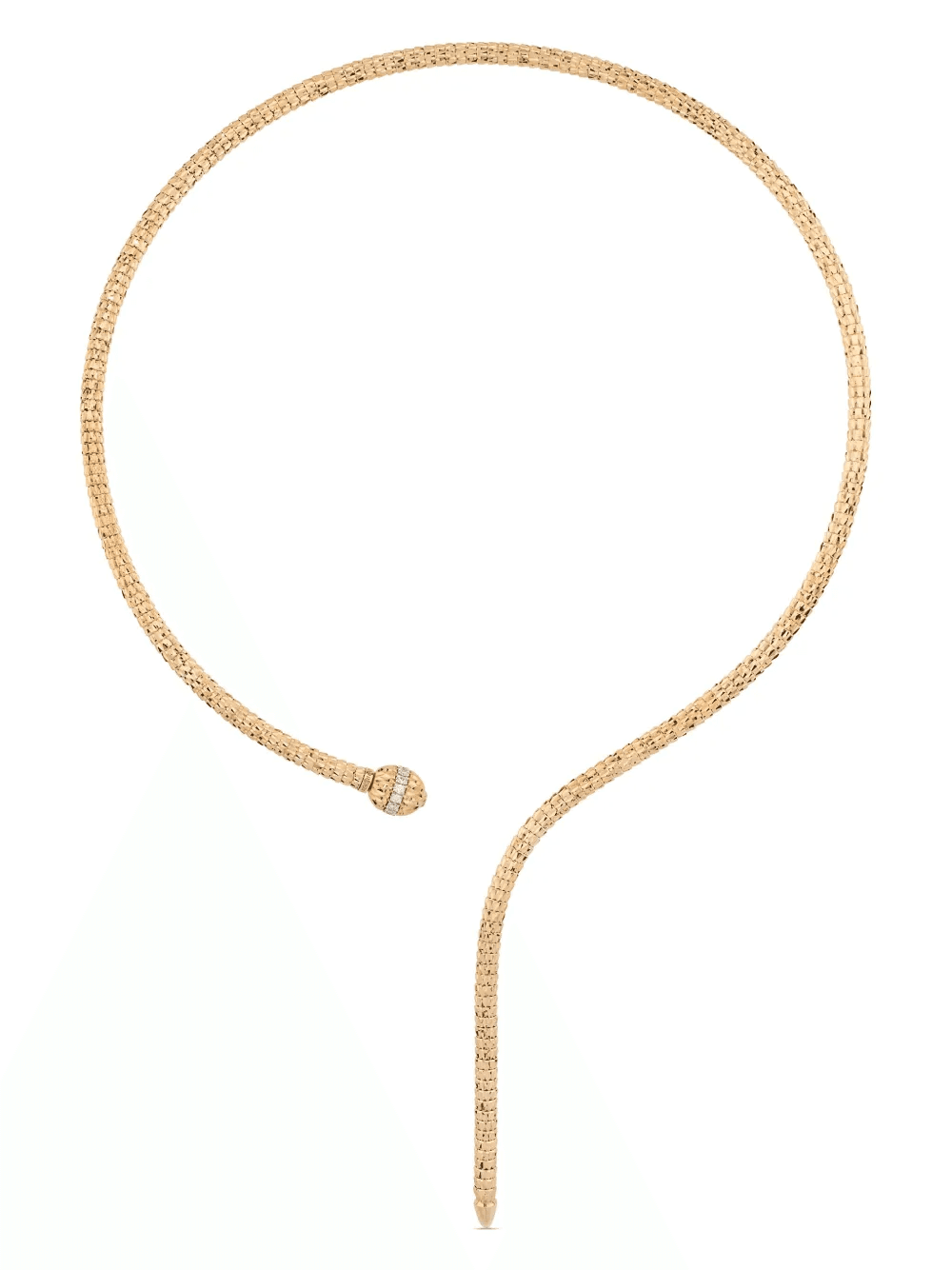 18kt yellow gold Ophidia Y diamond necklace - Image 1
