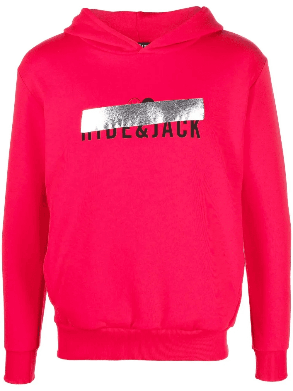 taped-logo cotton hoodie - Image 1