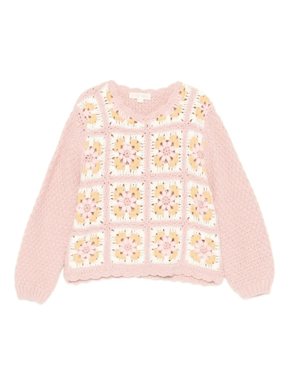 flower-embroidered sweater - Image 1