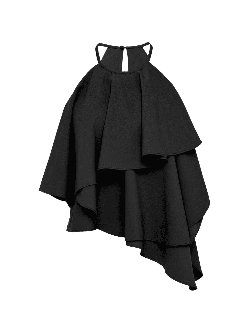 georgette dana asymmetric ruffled top - Image 1