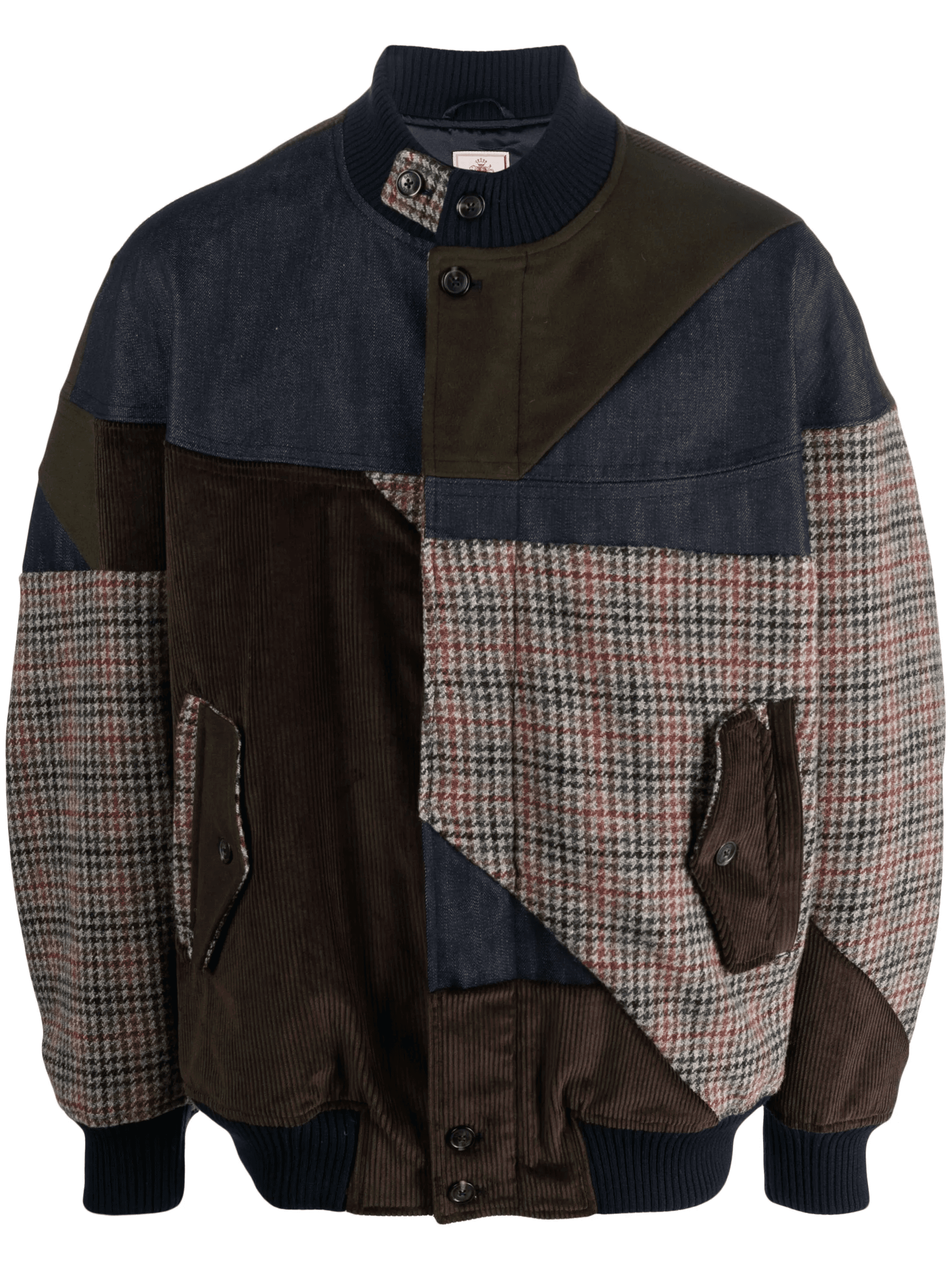 patchwork-design bomber jacket - Image 1