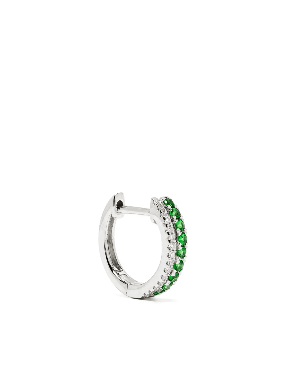 14kt white gold Row garnet single earrings - Image 1