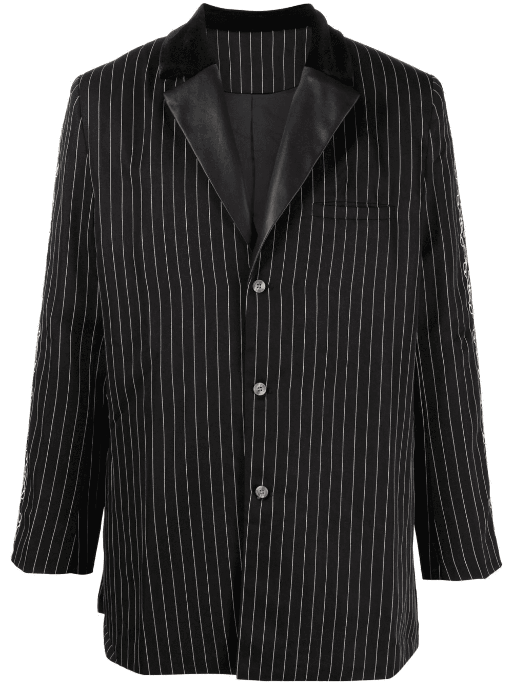 stripe-print single-breasted blazer - Image 1