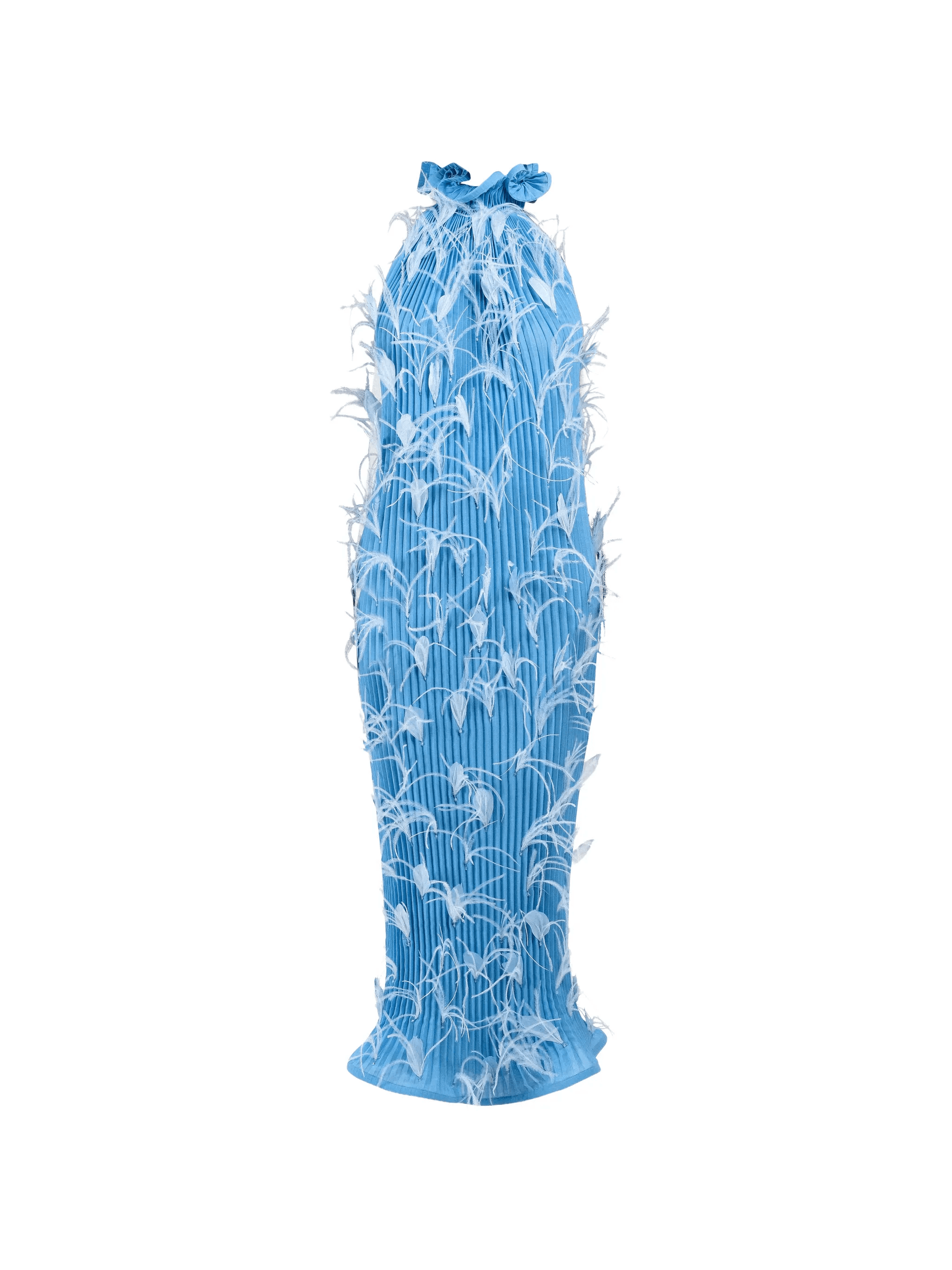 feathers pleated maxi dress - Image 1