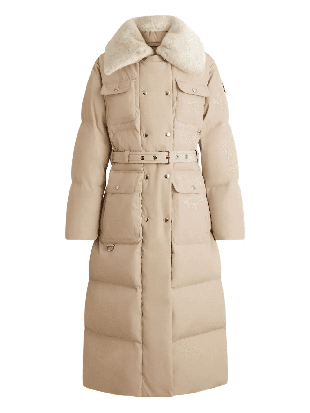 Vlavi belted faux-fur collar coat - Image 1