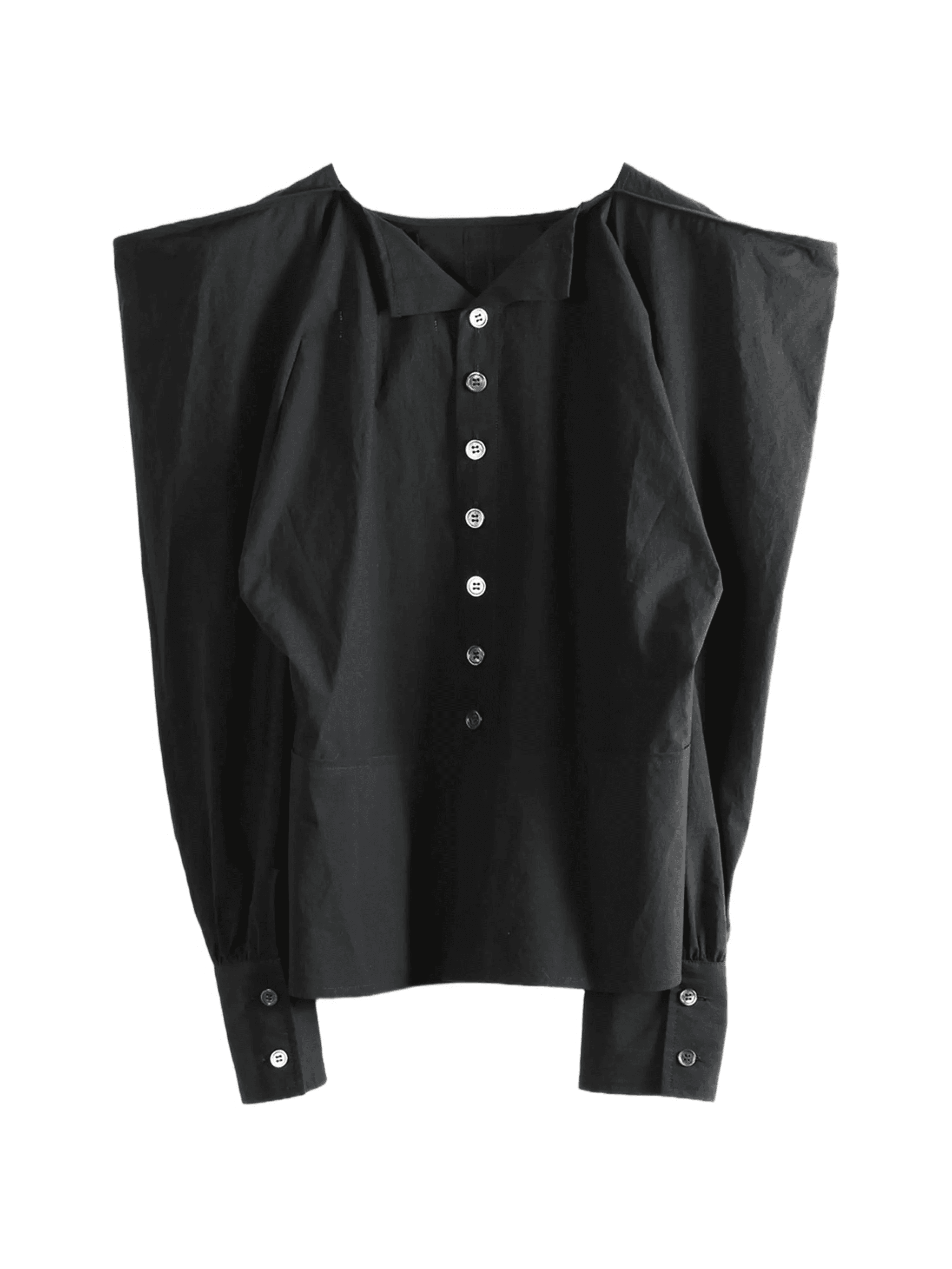 flower-embroidered collar shirt - Image 1