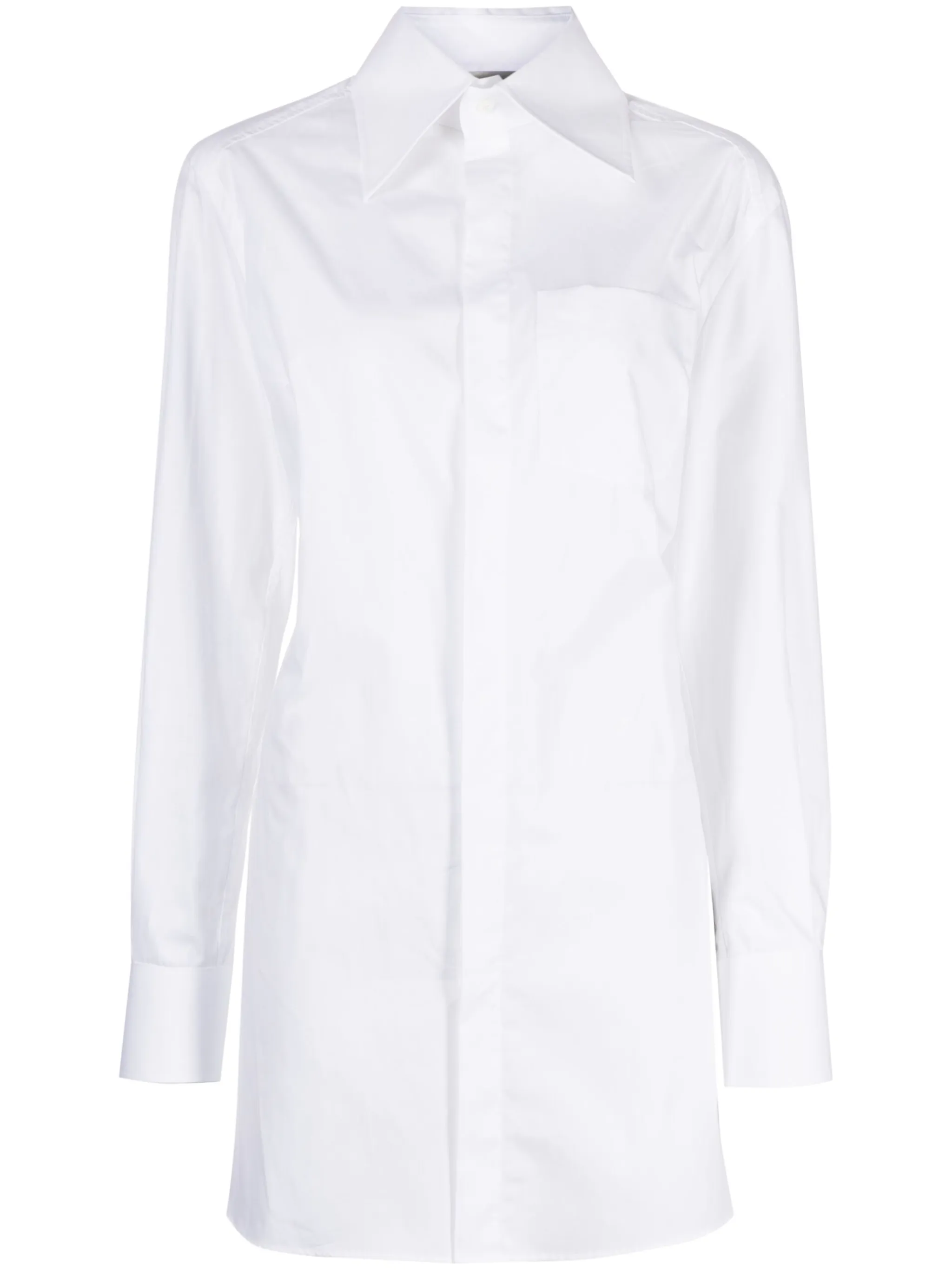 lace-up poplin shirt - Image 1