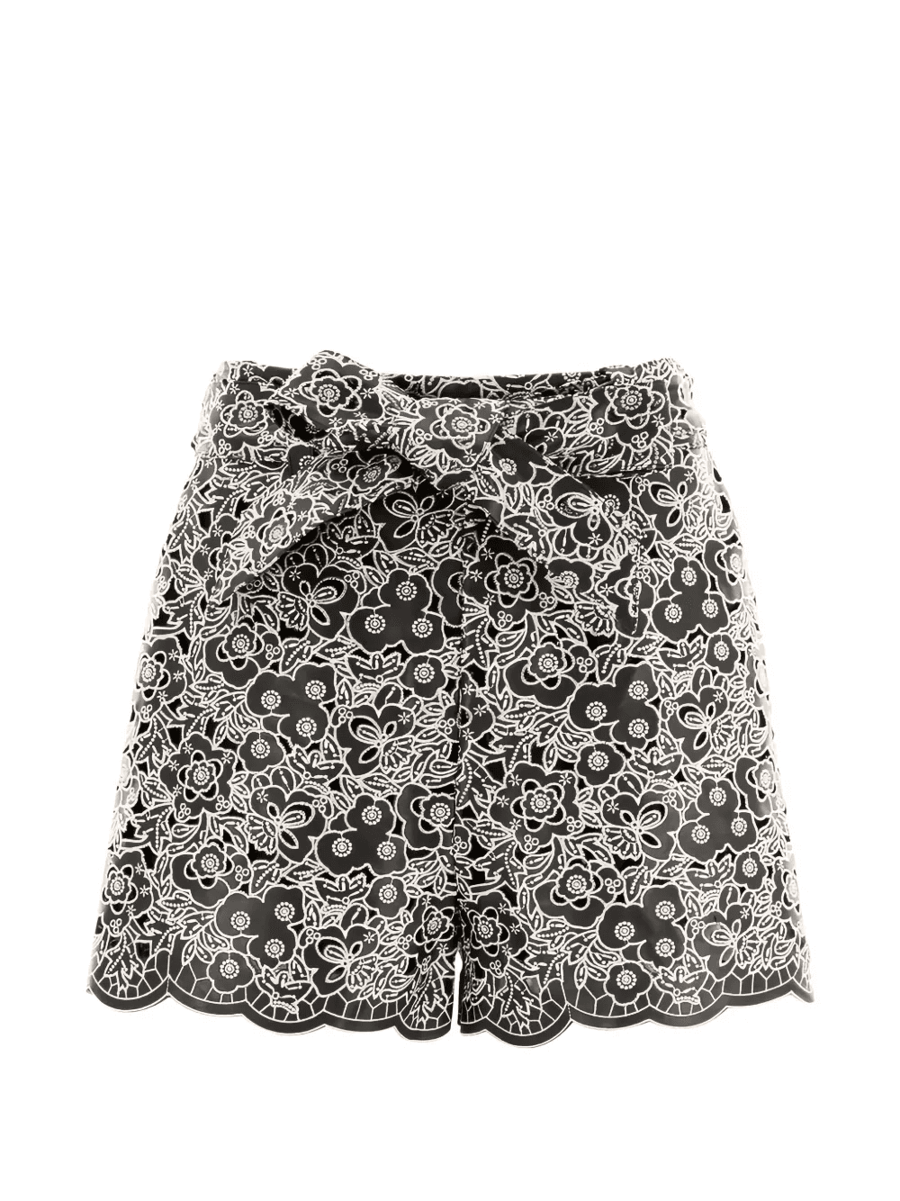 Peri embroidery tie mini shorts - Image 1