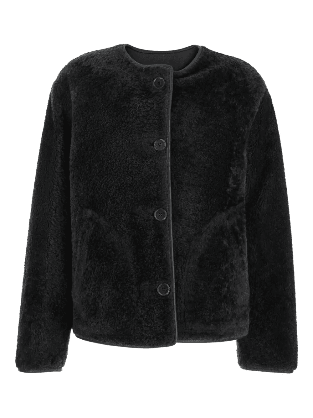 Lucine button-fastening shearling jacket - Image 1