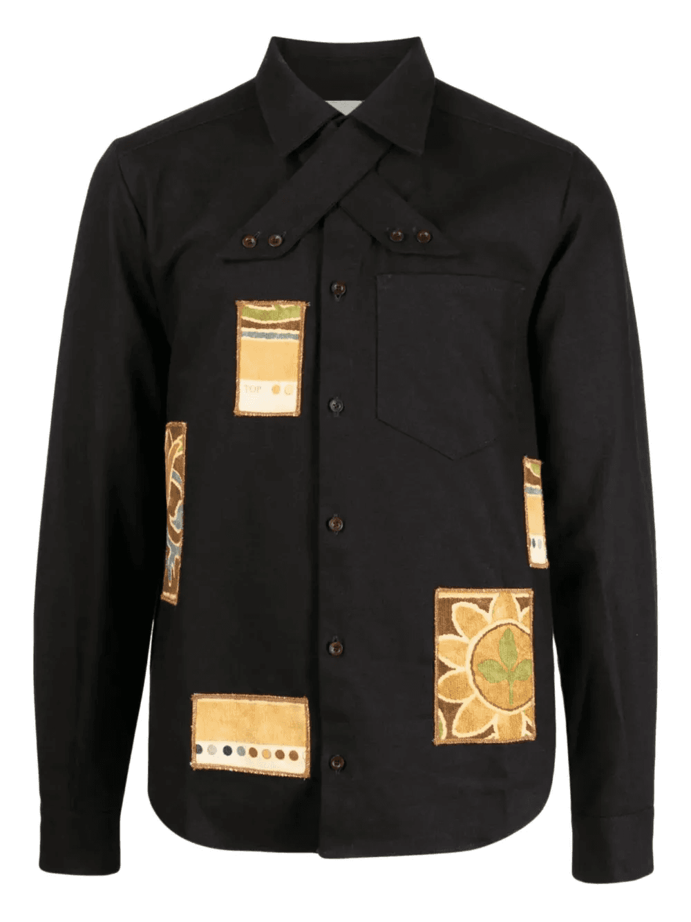patchwork panelled shirt - Image 1