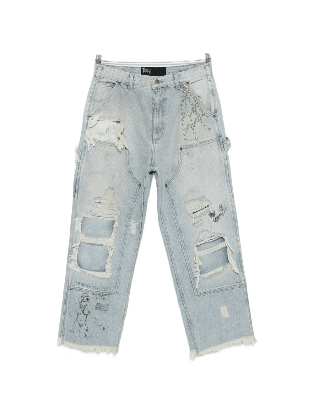 studded ripped jeans - Image 1