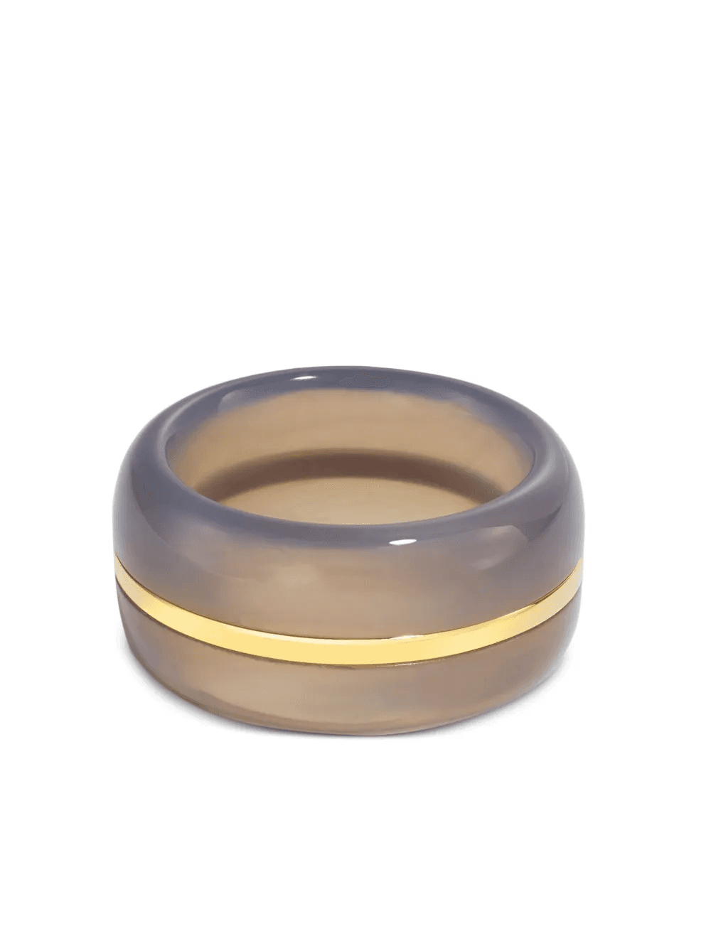 14K gold agate ring - Image 1