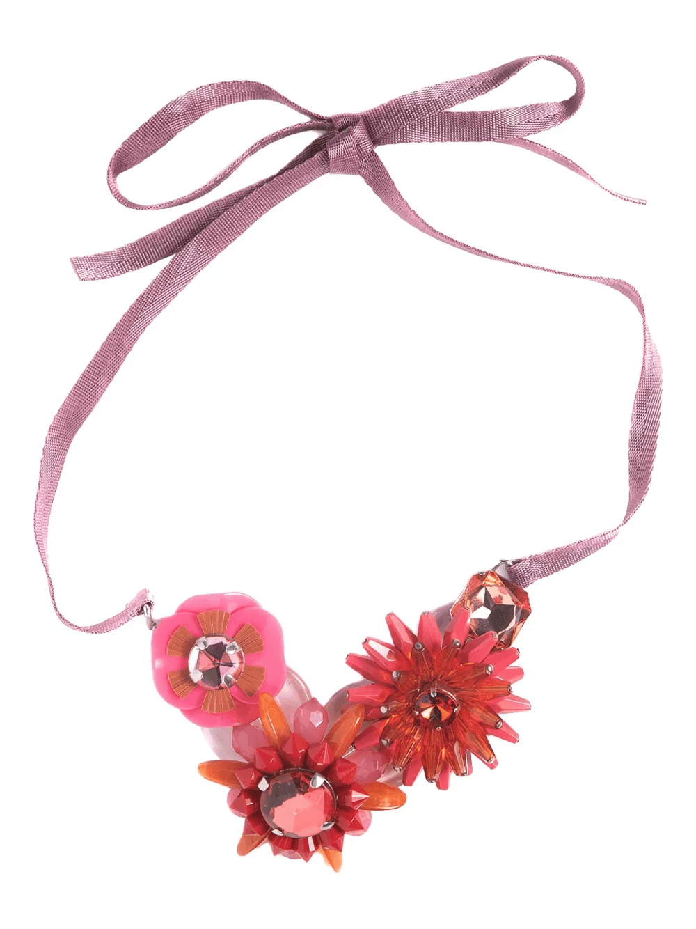 Margaret ribbon-floral embellished necklace - Image 1