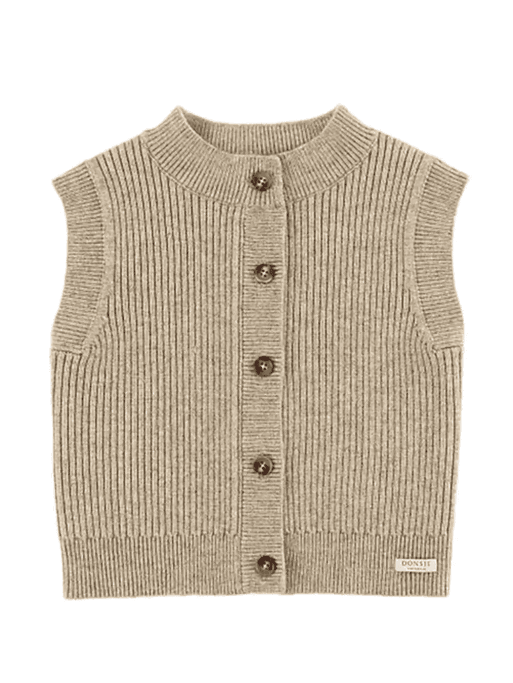 ribbed button vest - Image 1
