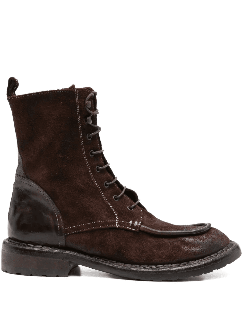 lace-up suede-leather boots - Image 1