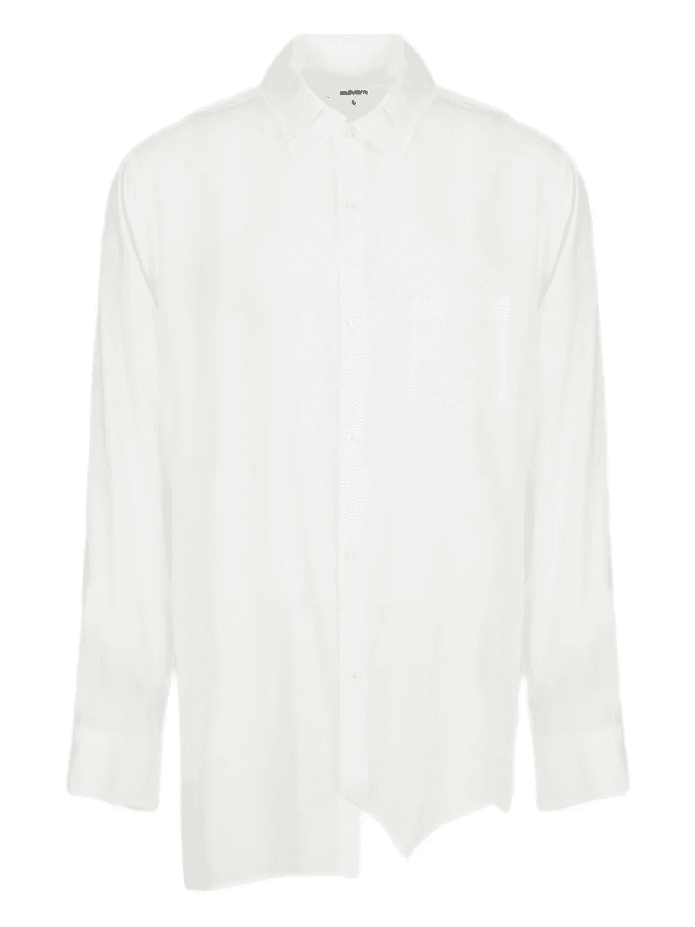 asymmetrical-hem long-sleeve shirt - Image 1