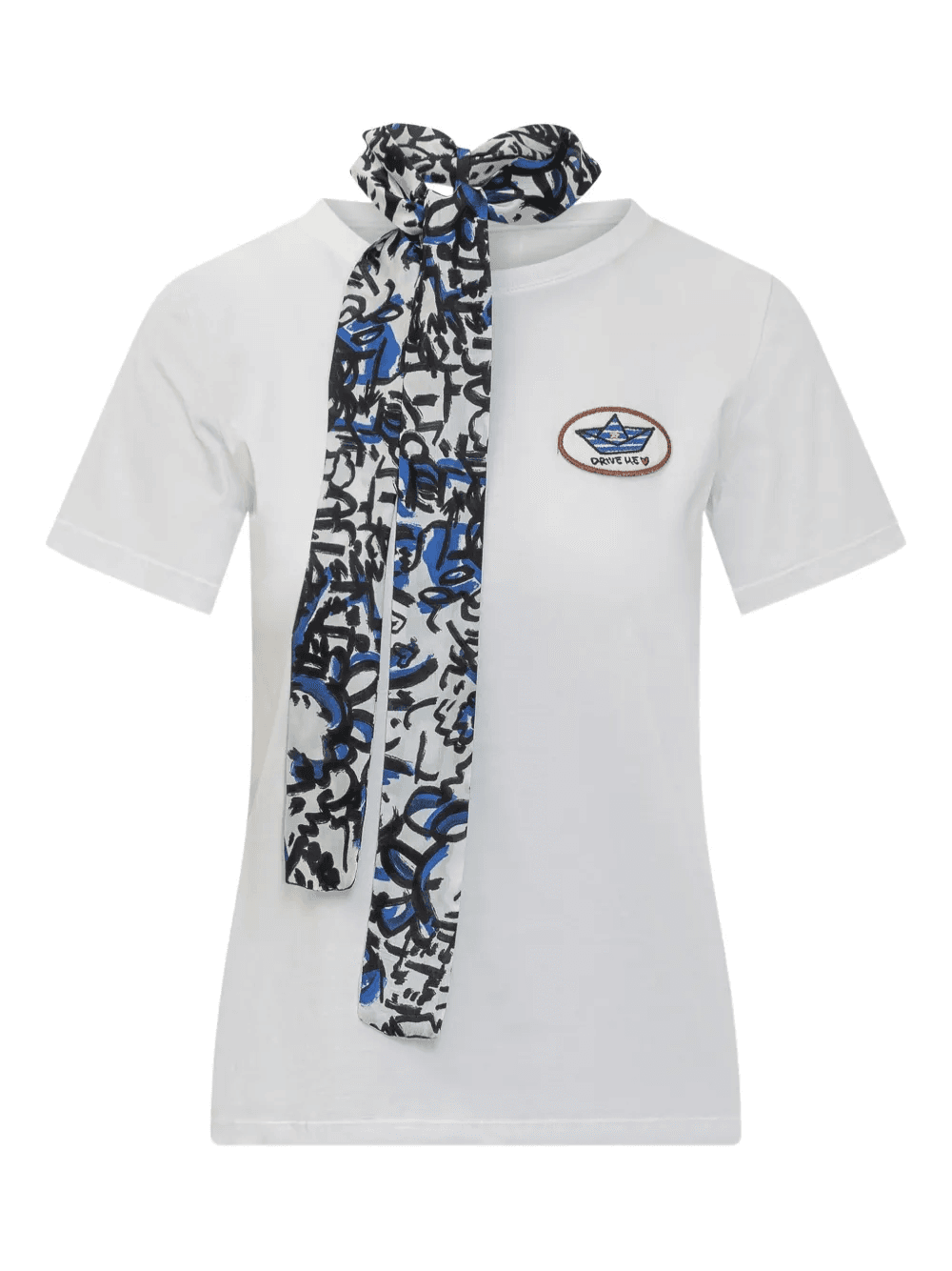 foulard-detail T-shirt - Image 1