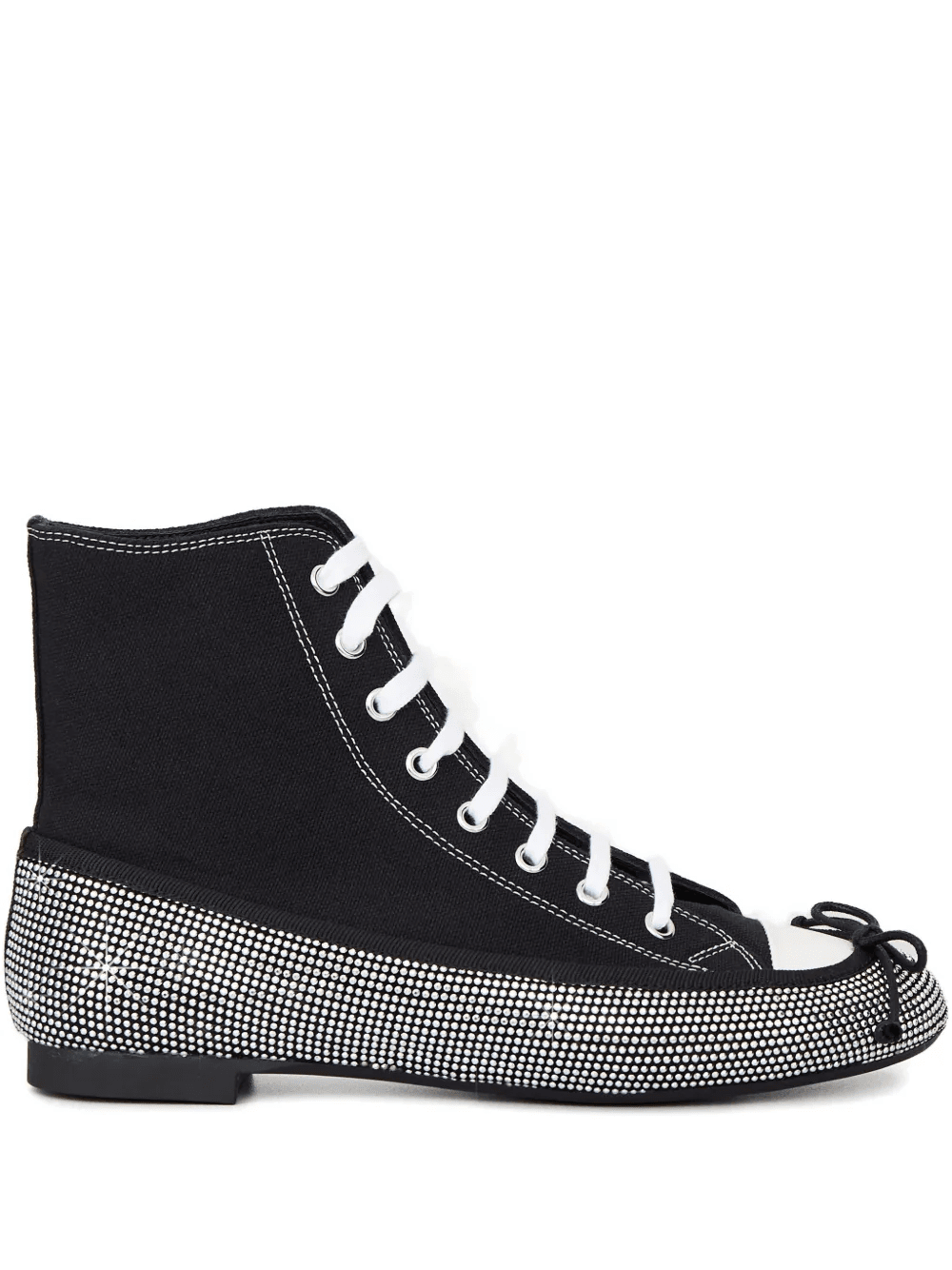 crystal-embellished lace-up sneakers - Image 1