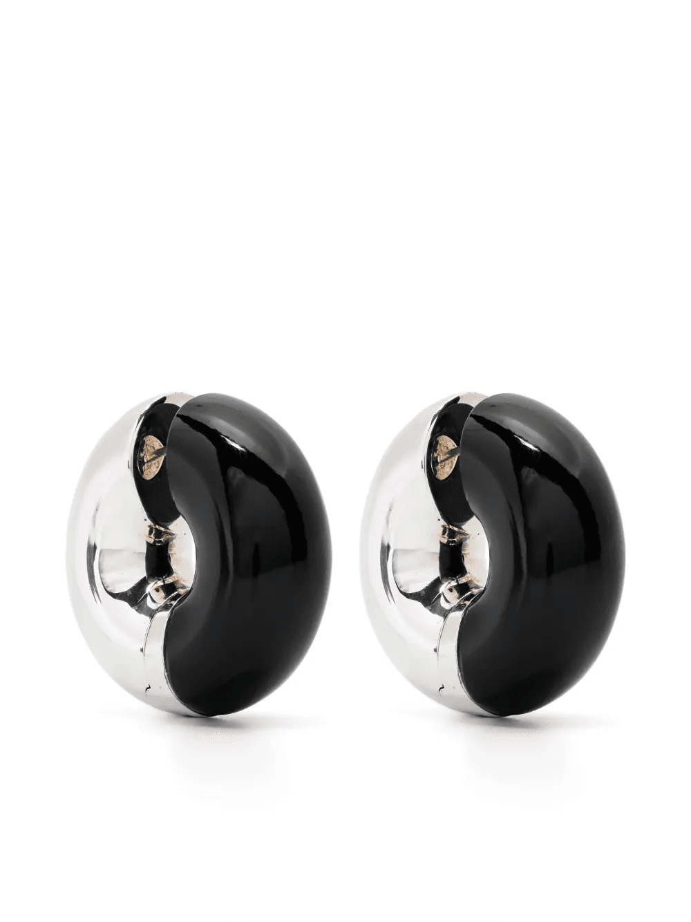 Status two-tone hoop earrings - Image 1