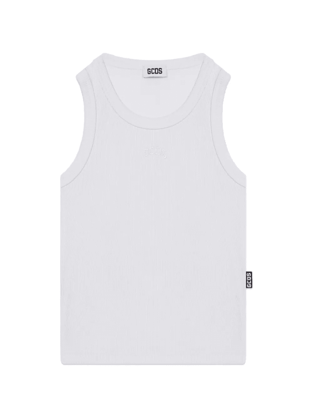 logo-embroidered ribbed lounge tank top - Image 1