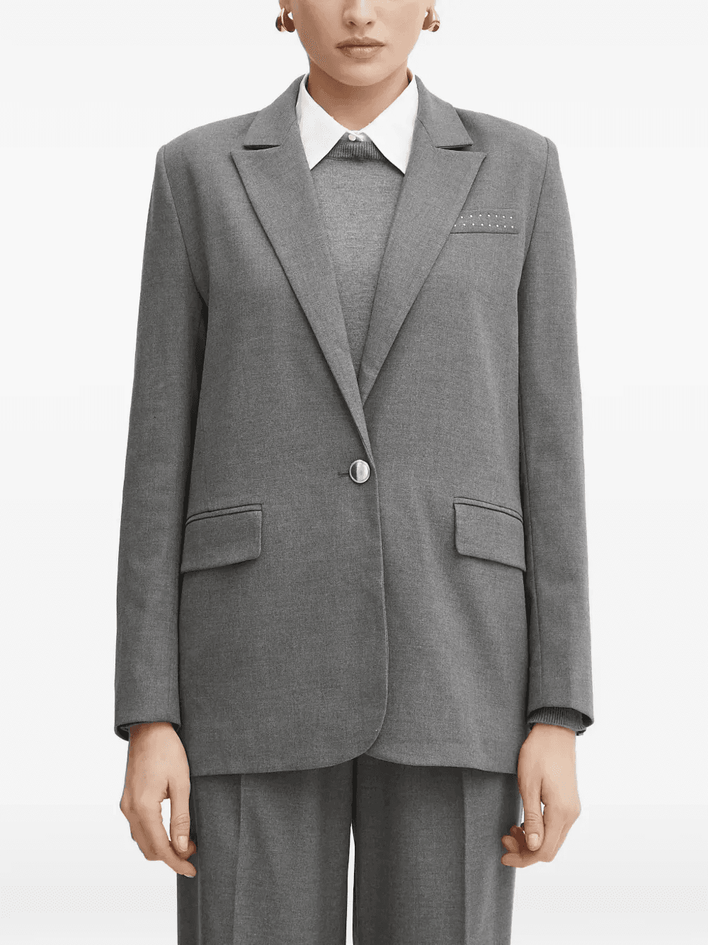 embellishment single-breasted blazer - Image 1