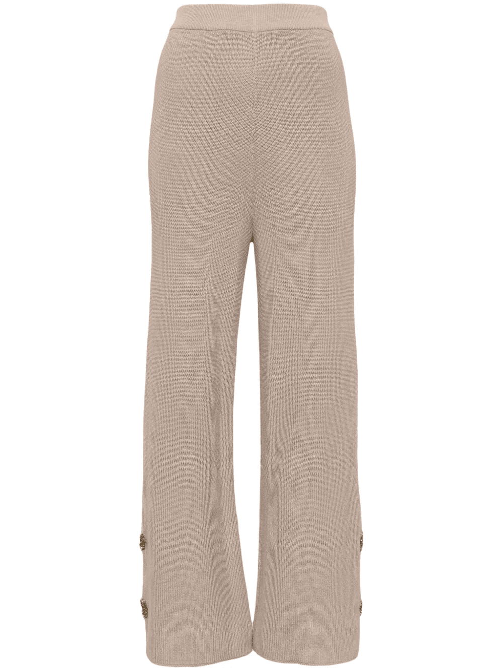 straight-leg knitted trousers - Image 1