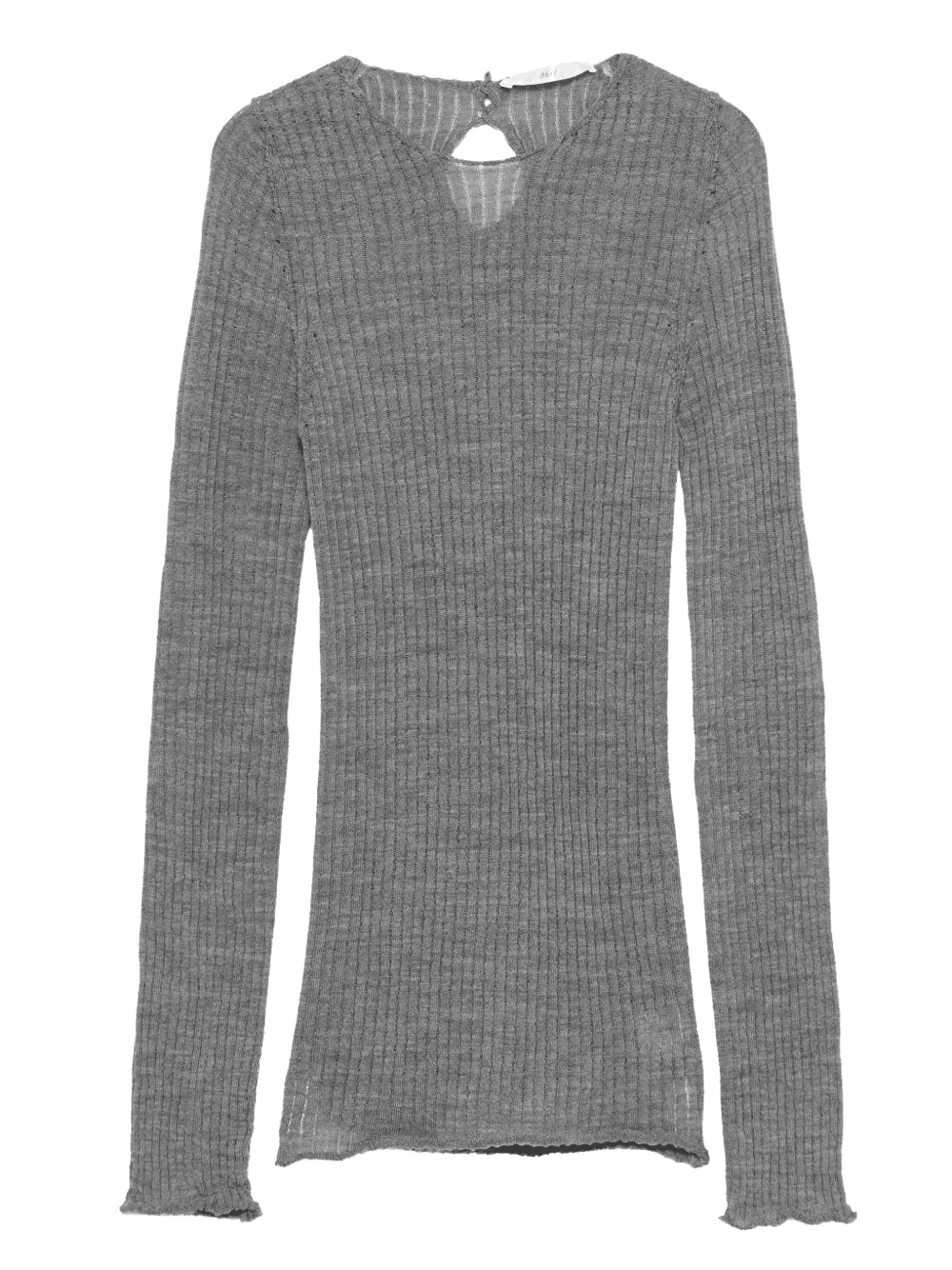 ribbed cut-out knitted top - Image 1