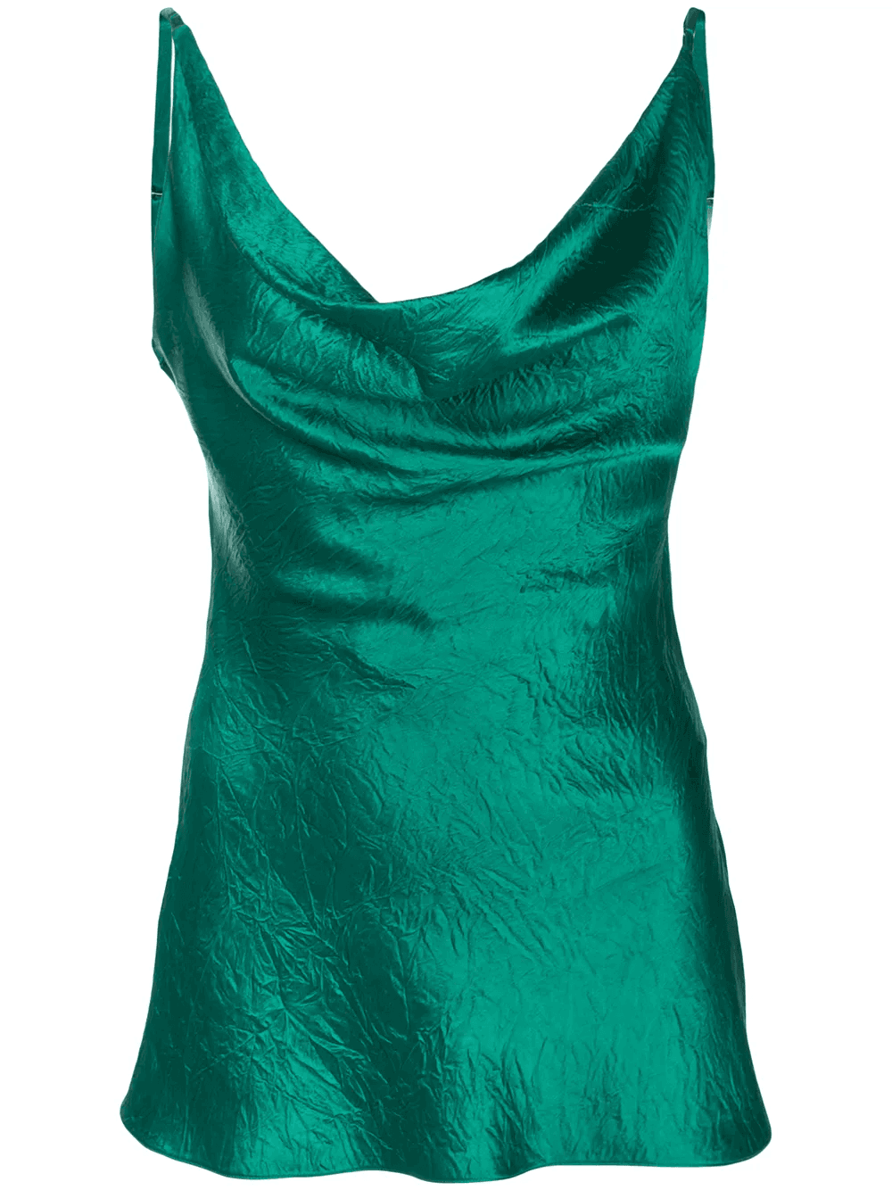 Amira crinkled-satin cami top - Image 1