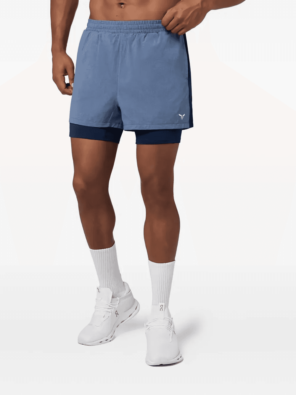 Mesh 2-in-1 logo-detail shorts - Image 1