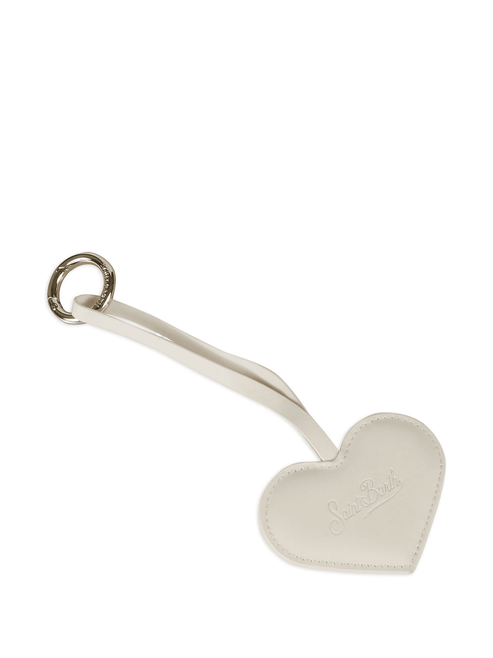 heart-shape leather bag charm - Image 1
