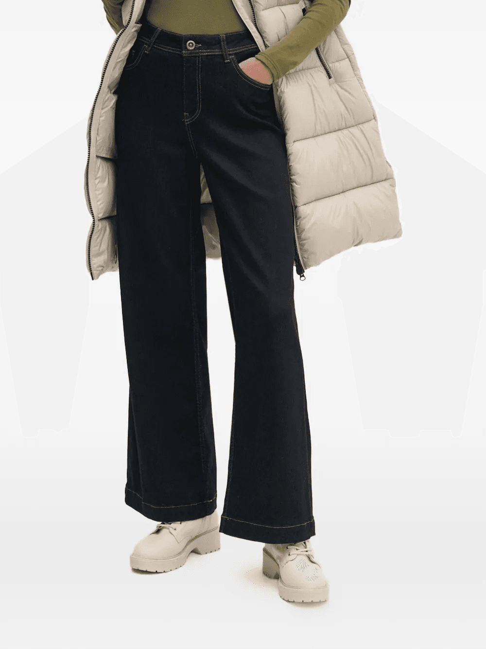 Dara contrast-stitch jeans - Image 1