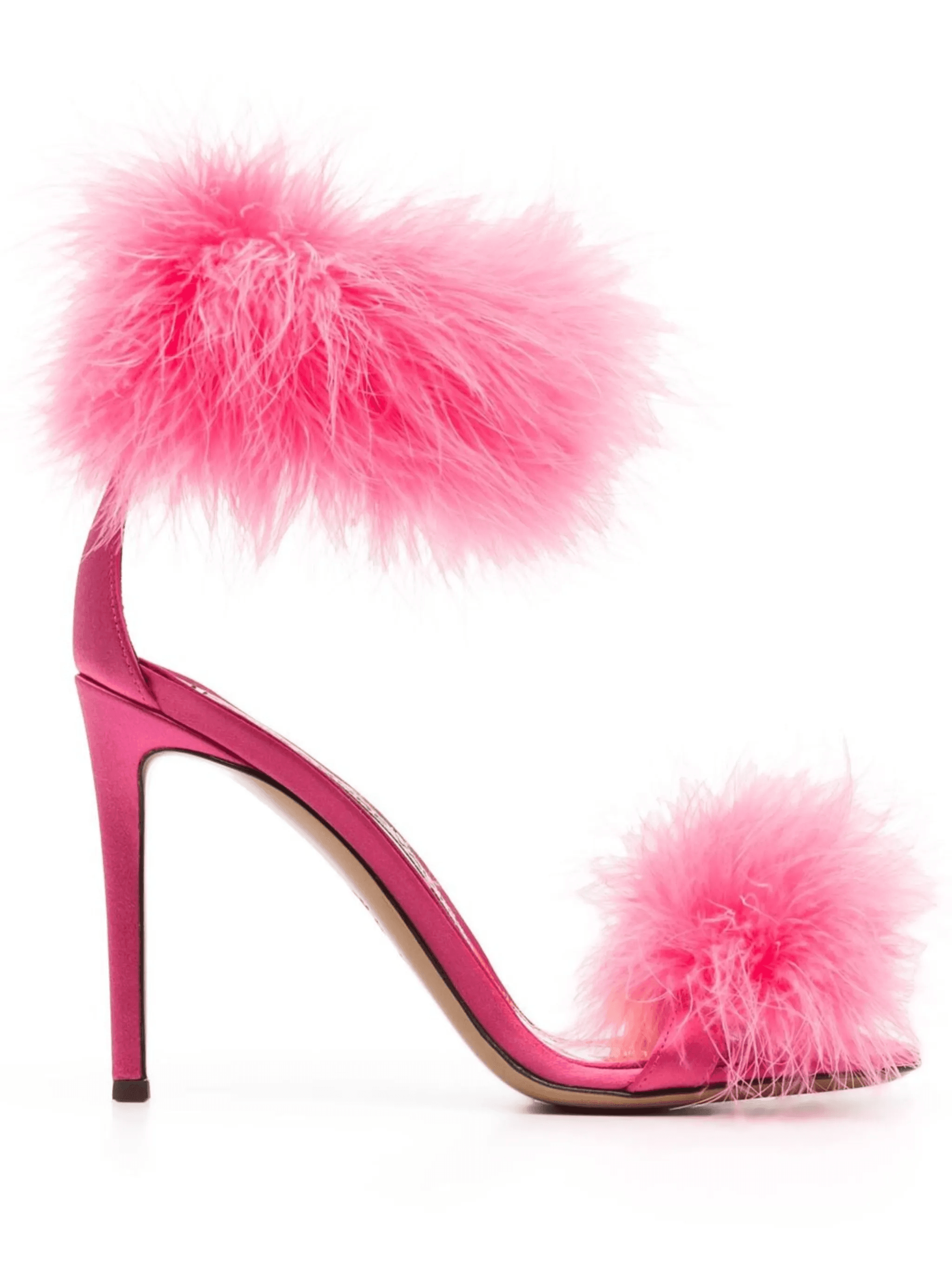feather-detail open-toe sandals - Image 1