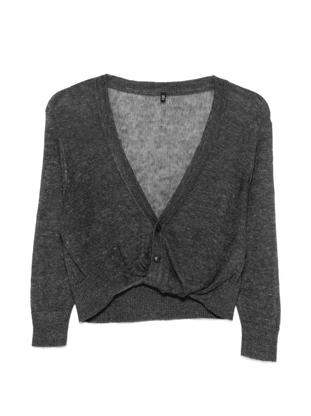 twisted-front knit cardigan - Image 1