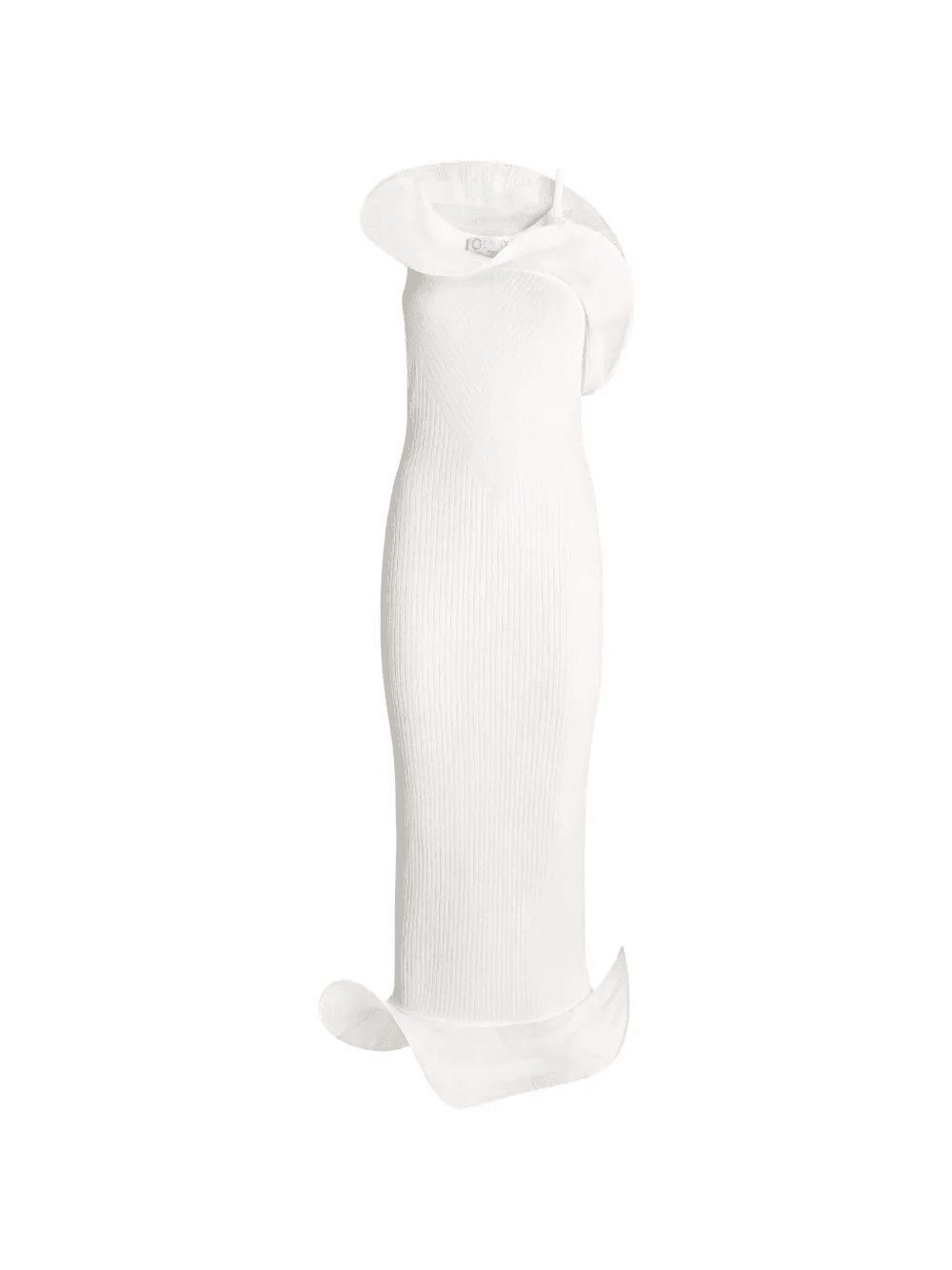 ruffled ribbed dress - Image 1