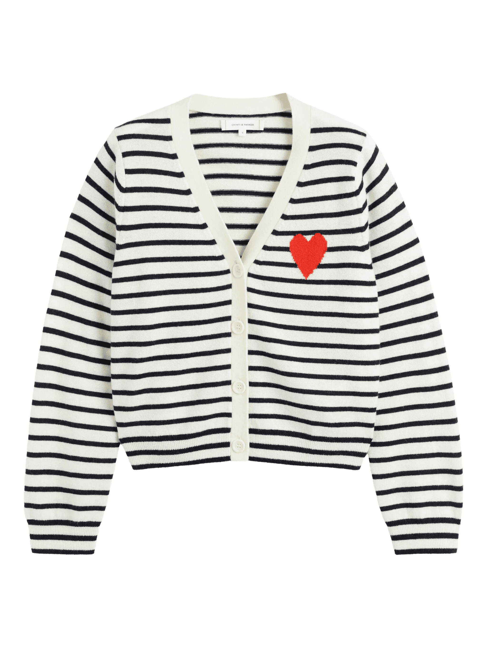 Breton Heart striped cardigan - Image 1