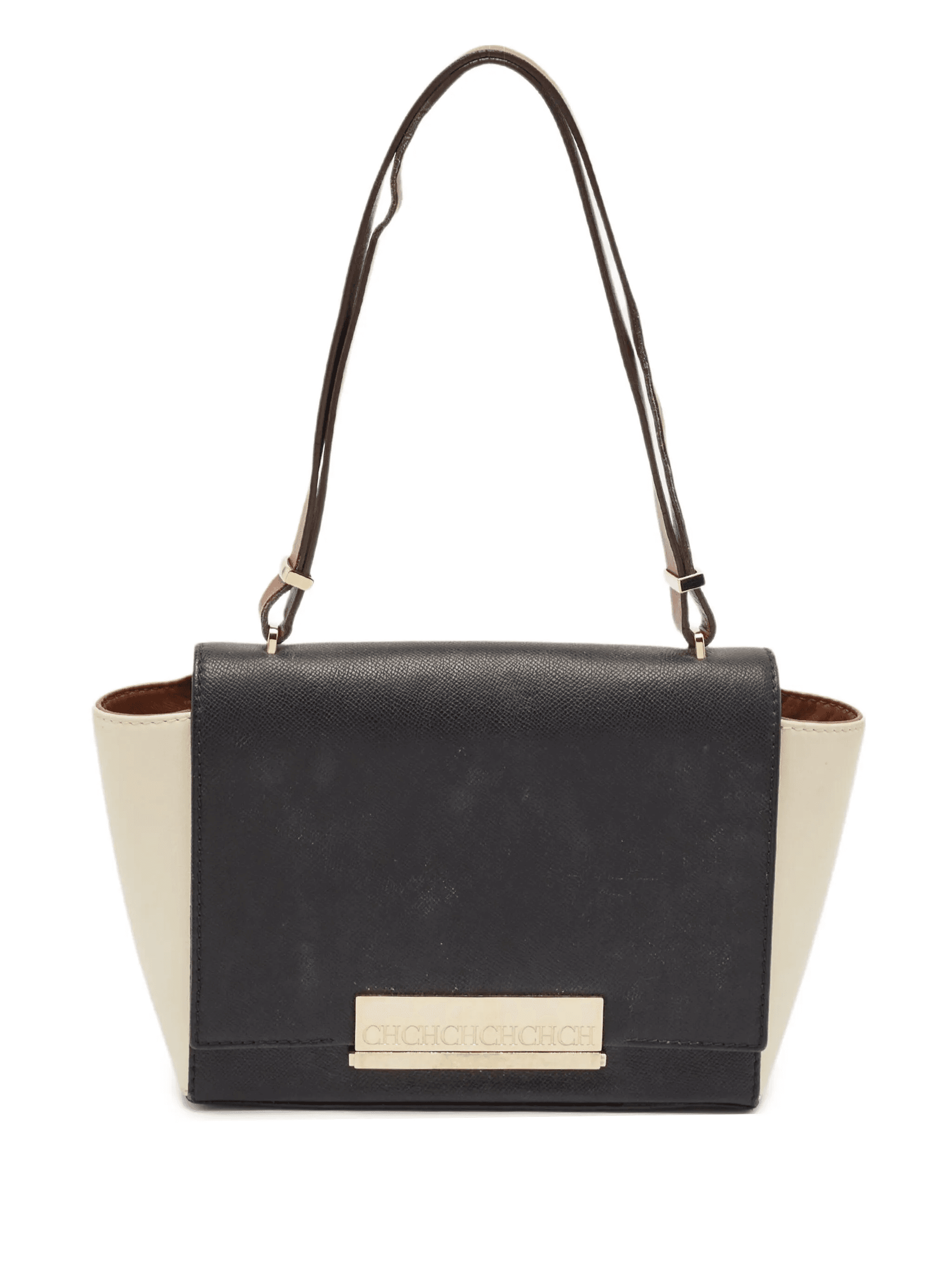 pre-owned leather flap bag - Image 1