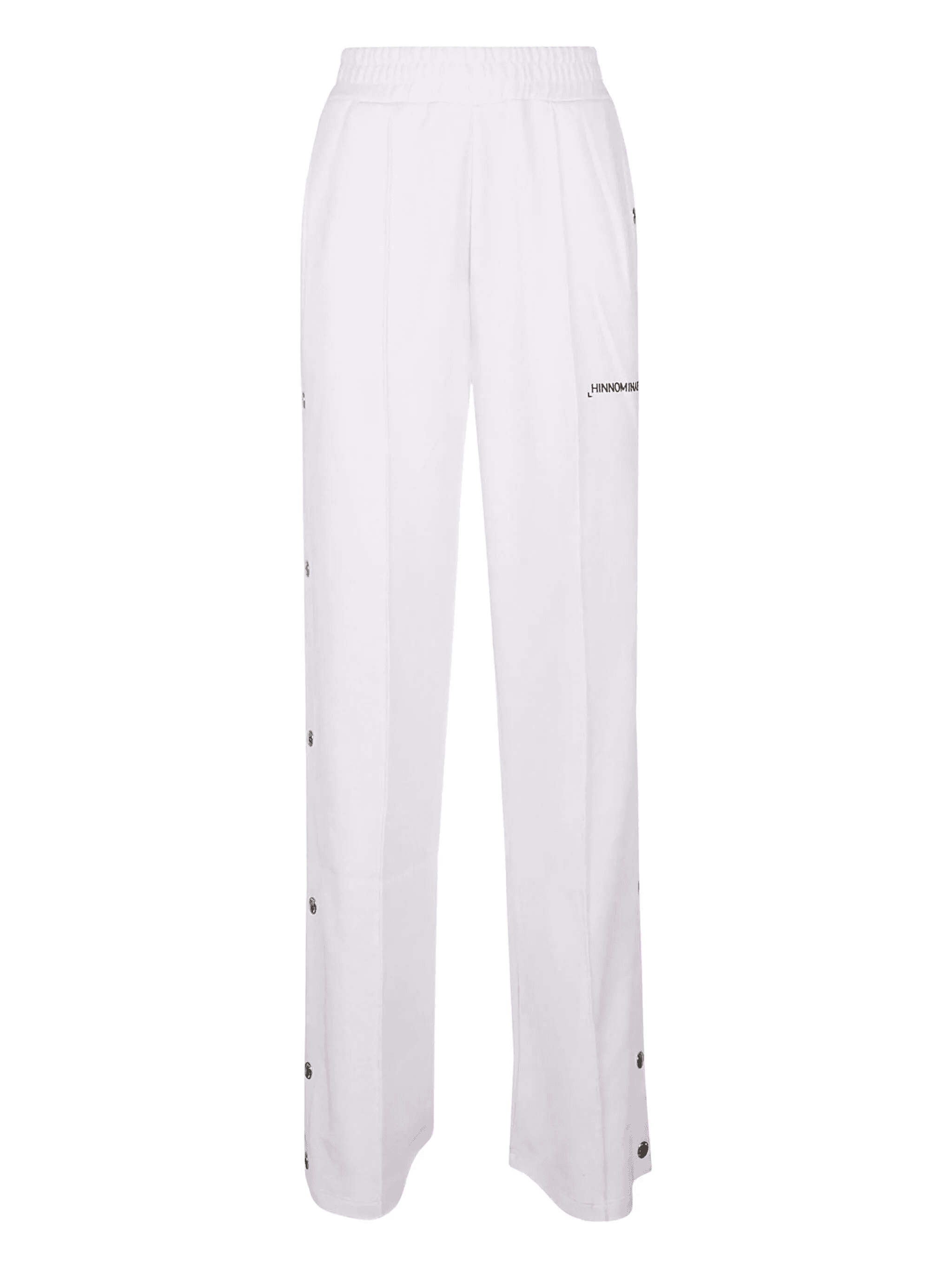 button-detail cotton track pants - Image 1