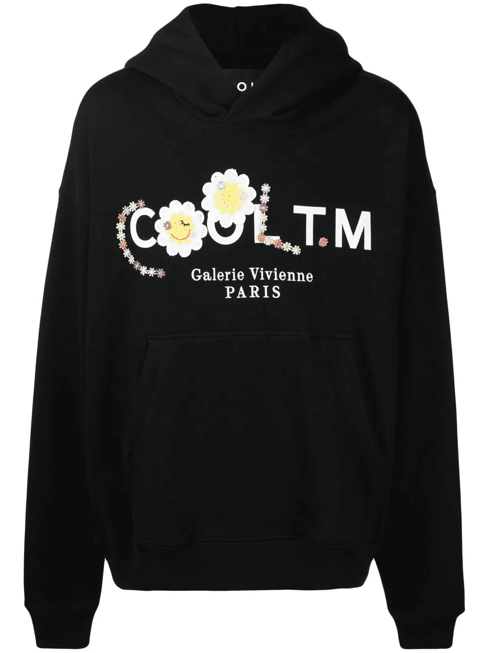 logo embroidered oversized hoodie - Image 1