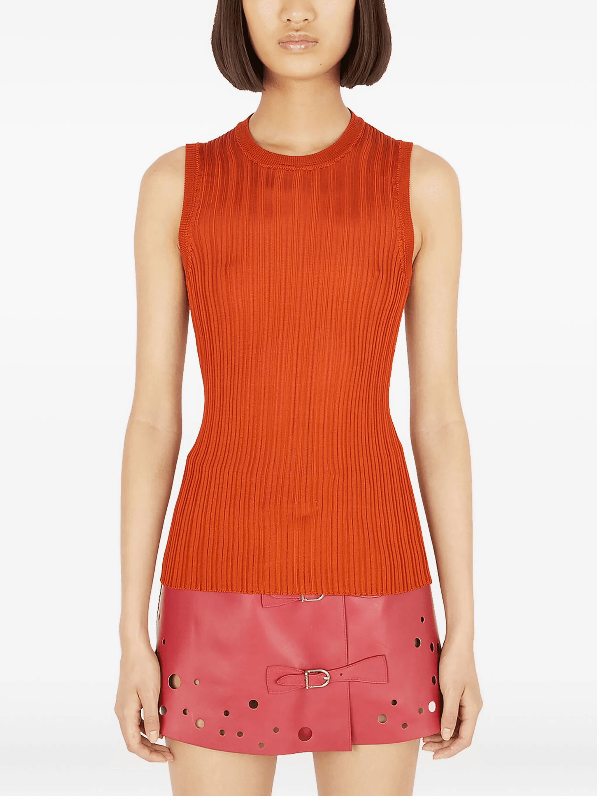 ribbed sleeveless top - Image 1