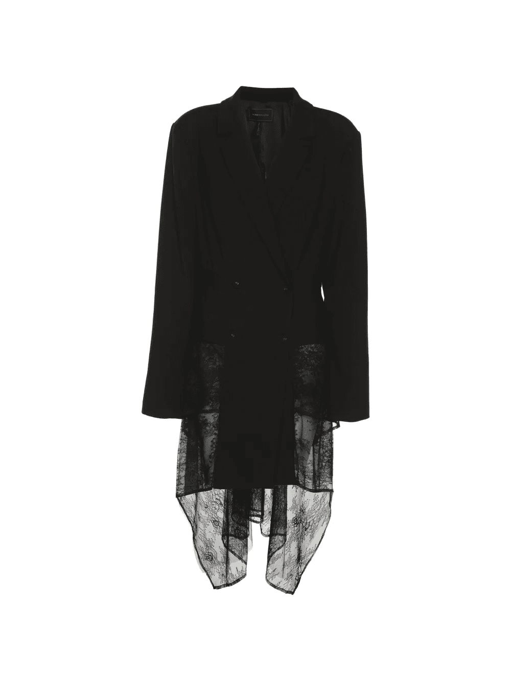 double-breasted lace-detail blazer - Image 1