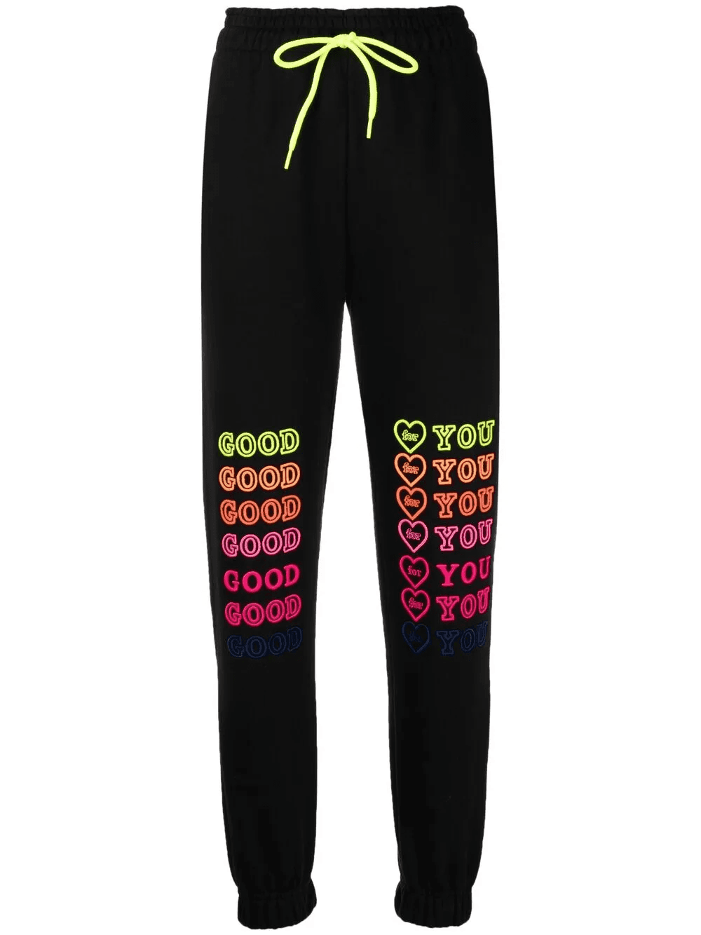 slogan drawstring tracksuit bottoms - Image 1