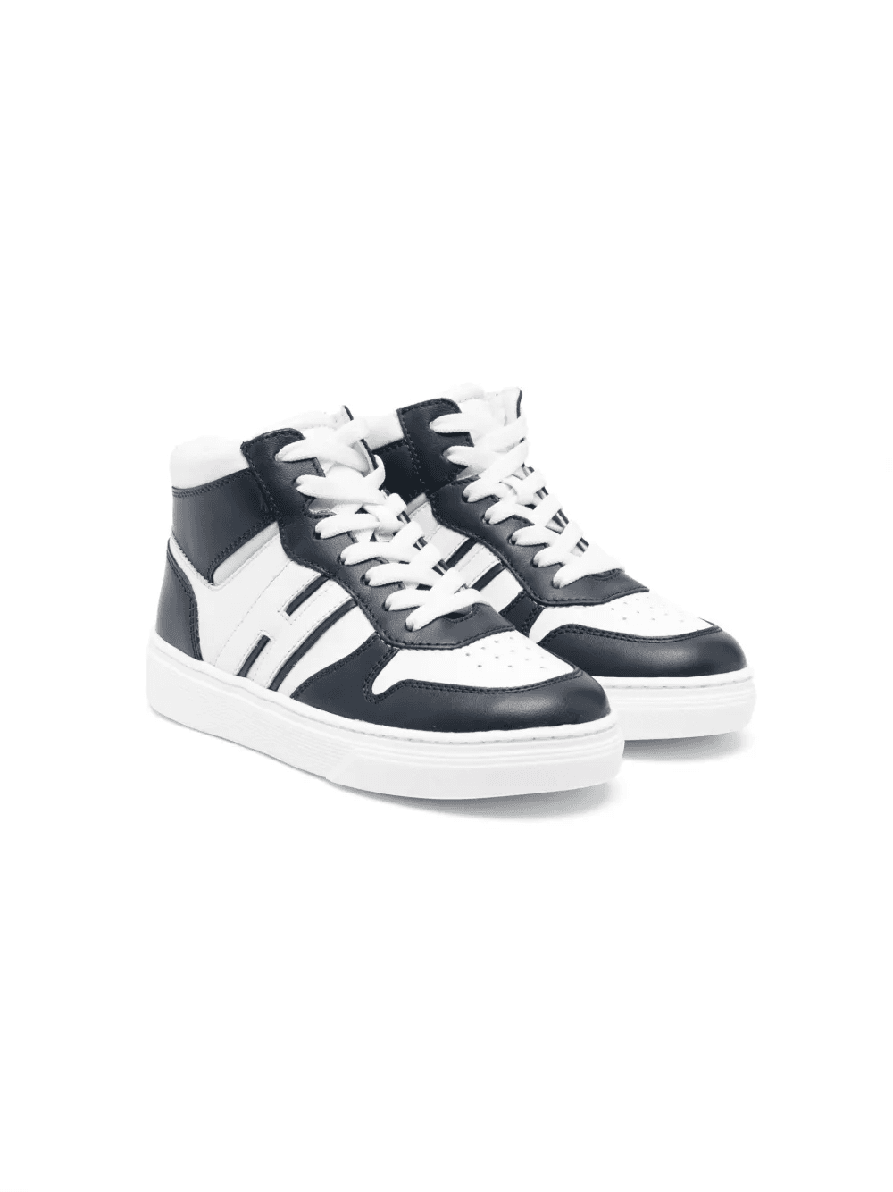 colour-block panel high-top sneakers - Image 1