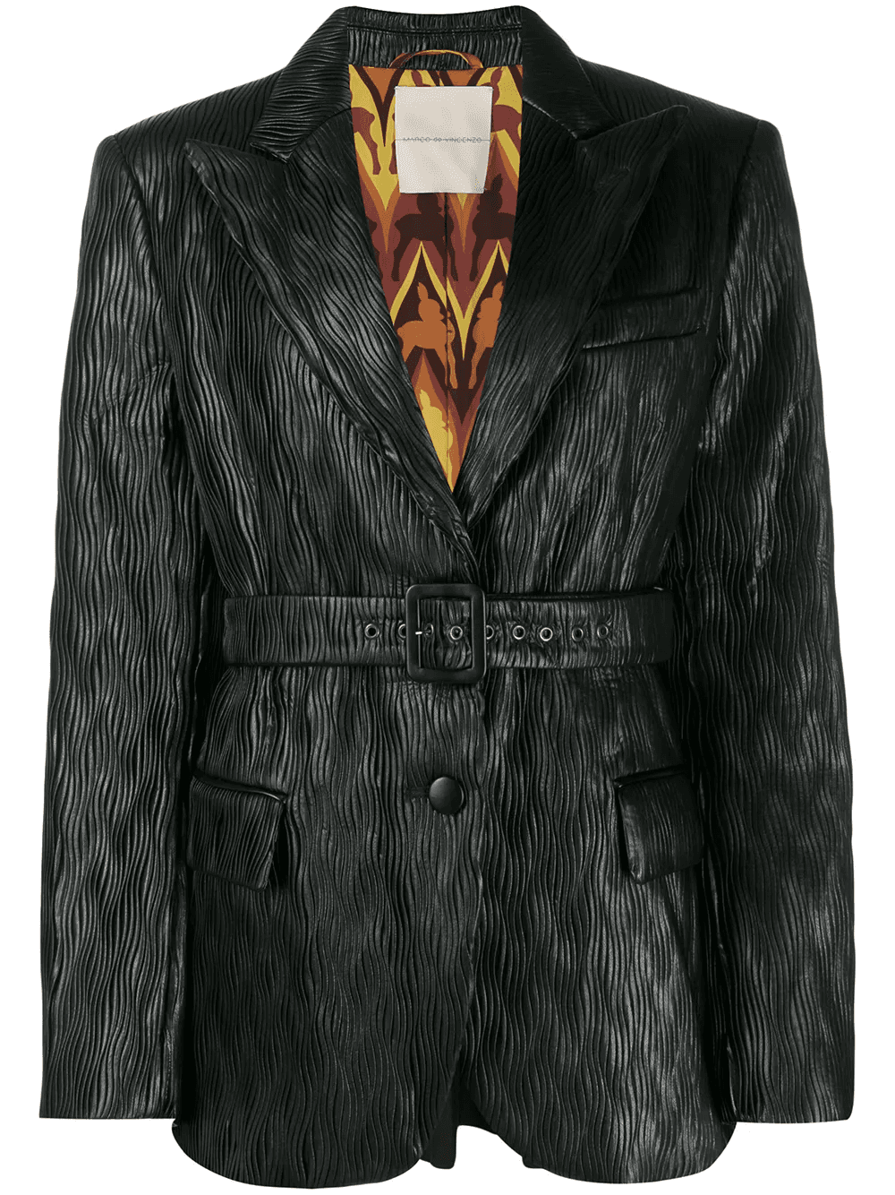 belted pleated blazer - Image 1