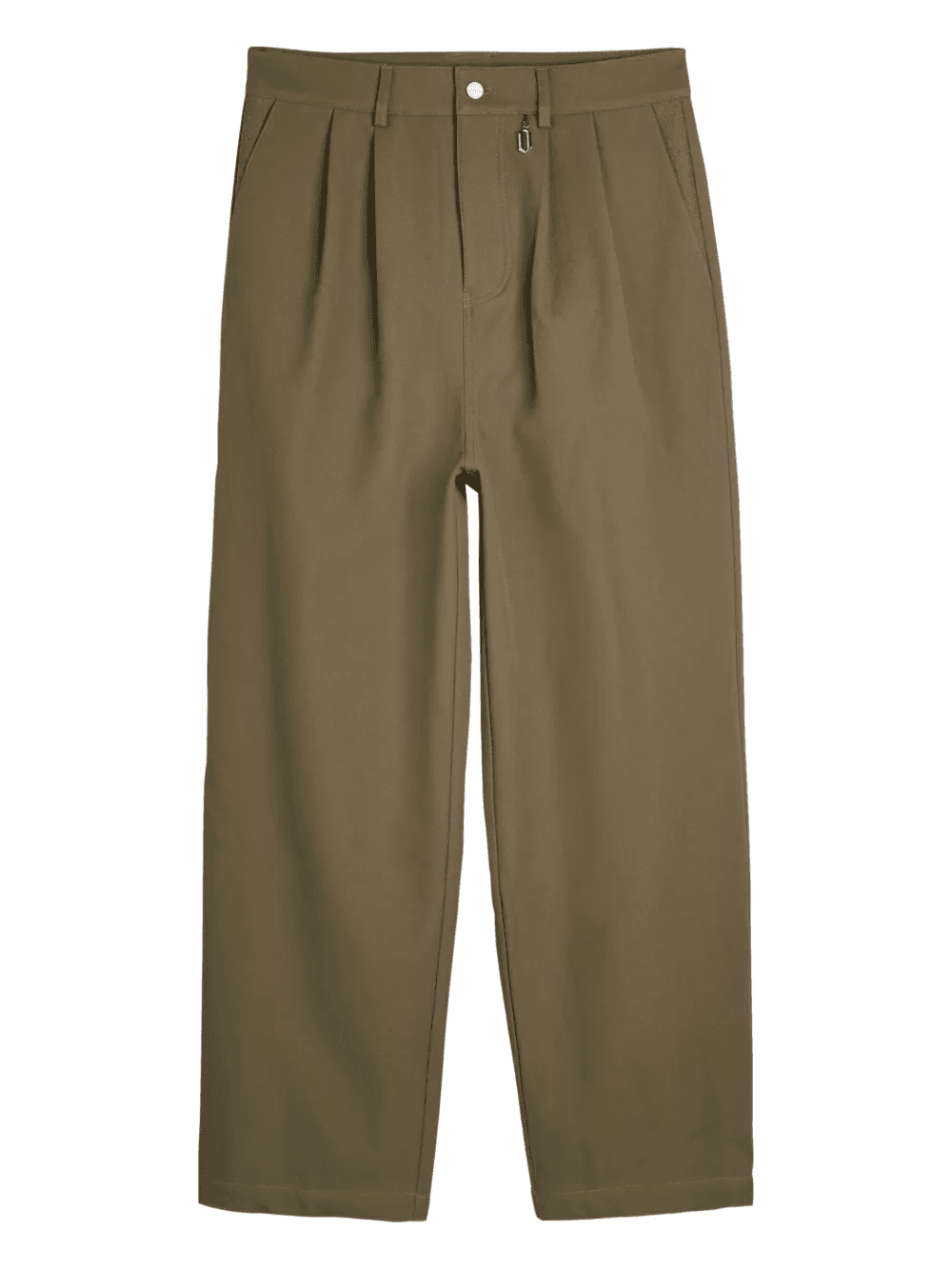 pleated twill trousers - Image 1
