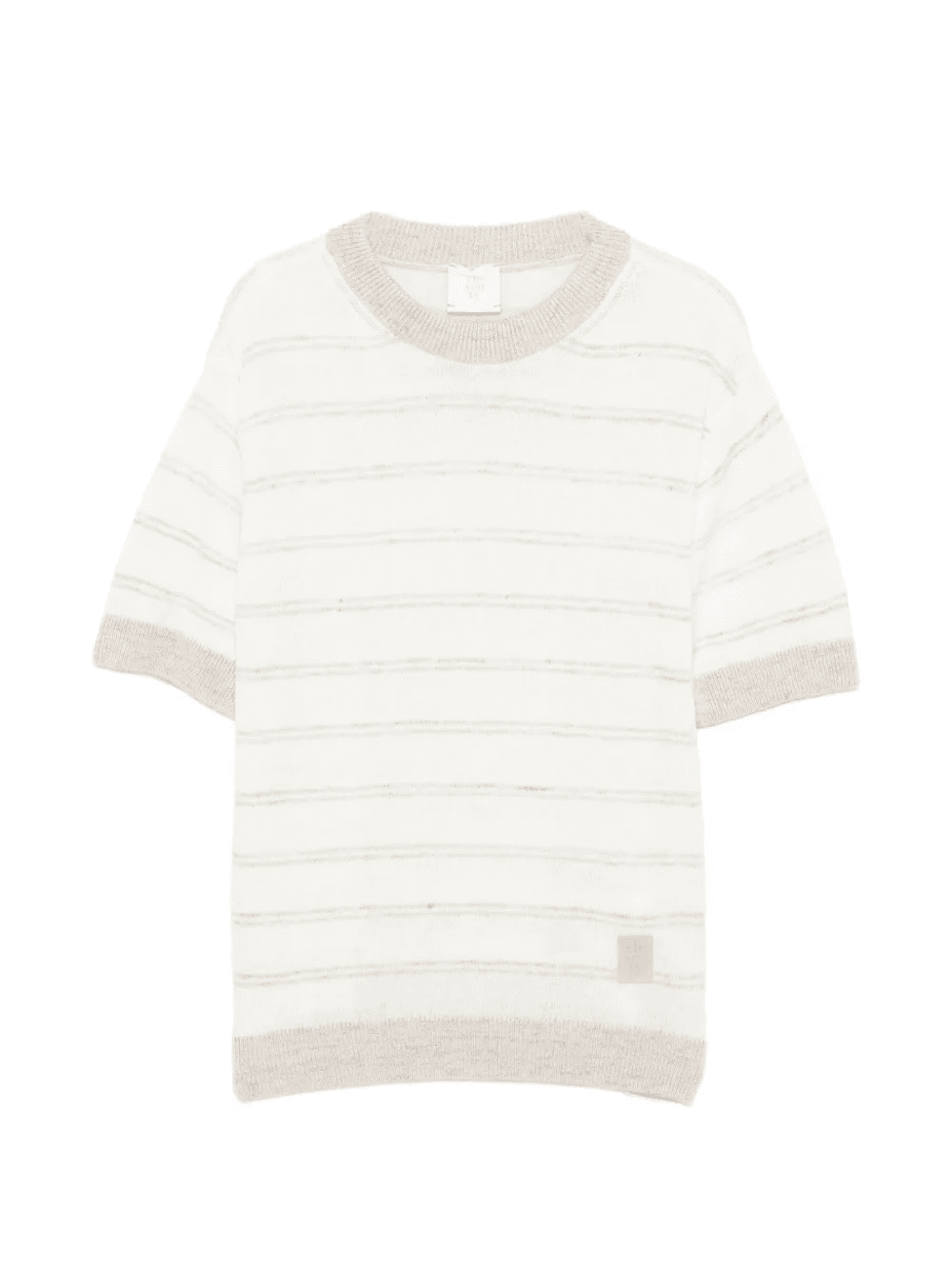 striped crew-neck T-shirt - Image 1