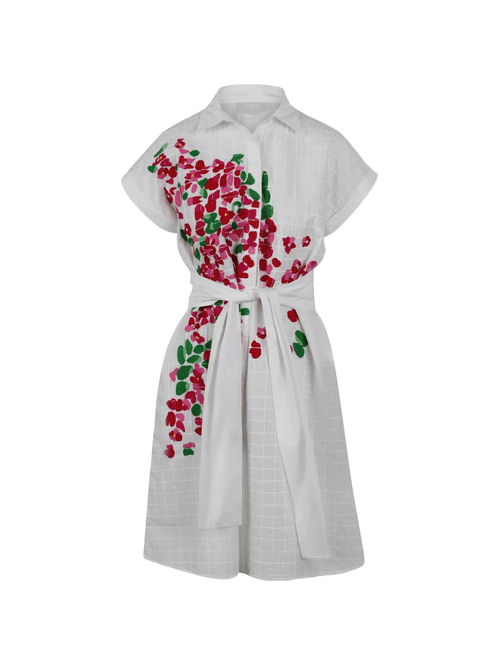 floral-print belted dress - Image 1