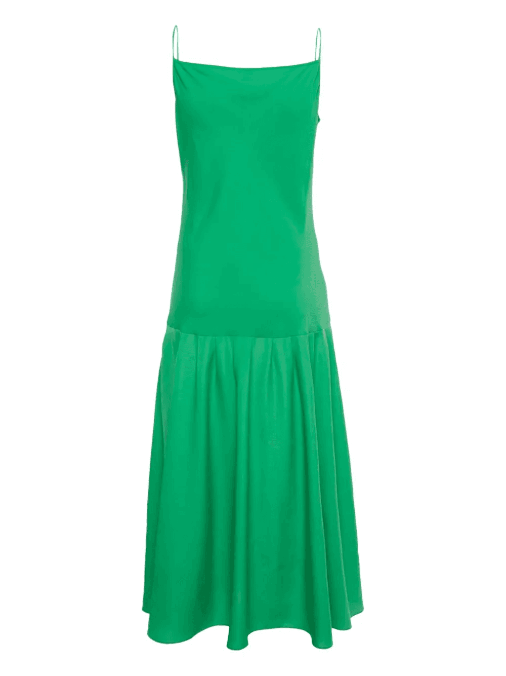 crepe drop-waist midi dress - Image 1