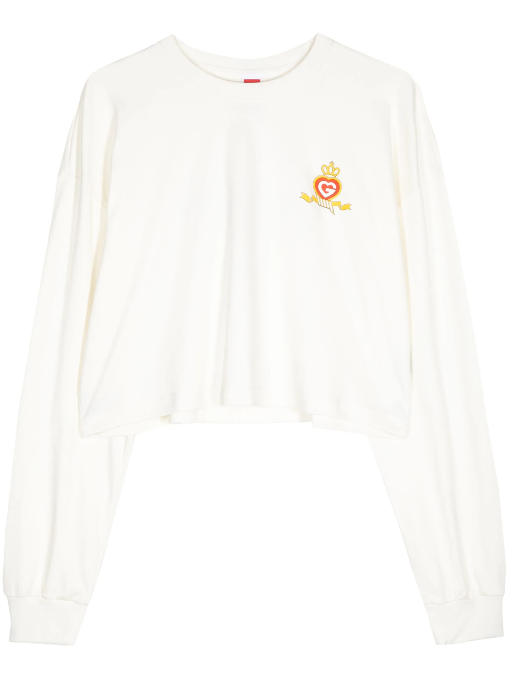 logo-print cropped sweatshirt - Image 1