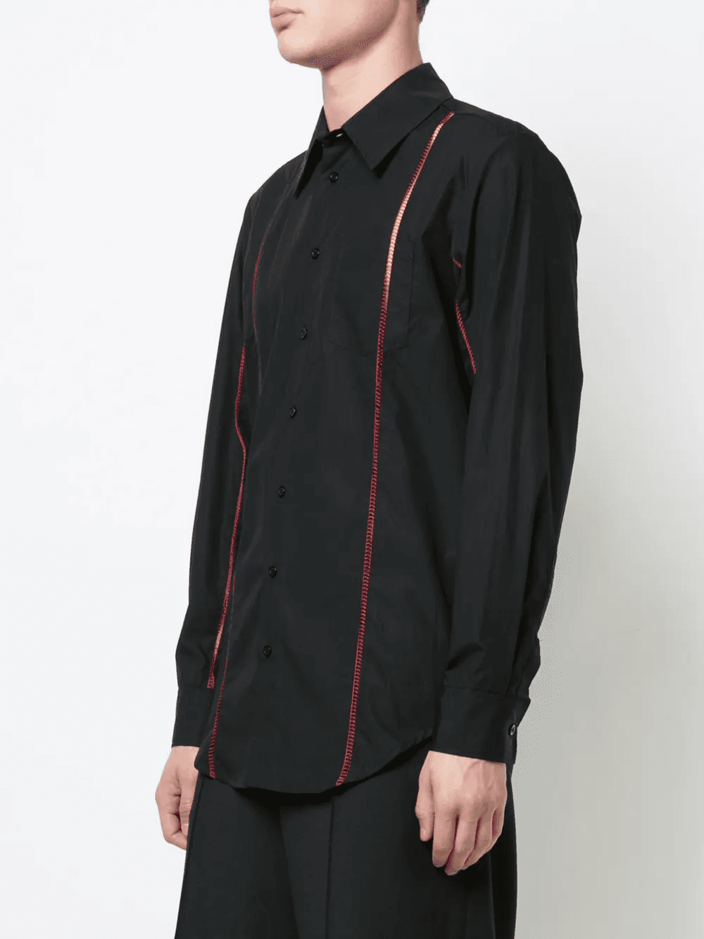 eyelet-trimmed poplin shirt — Image 3
