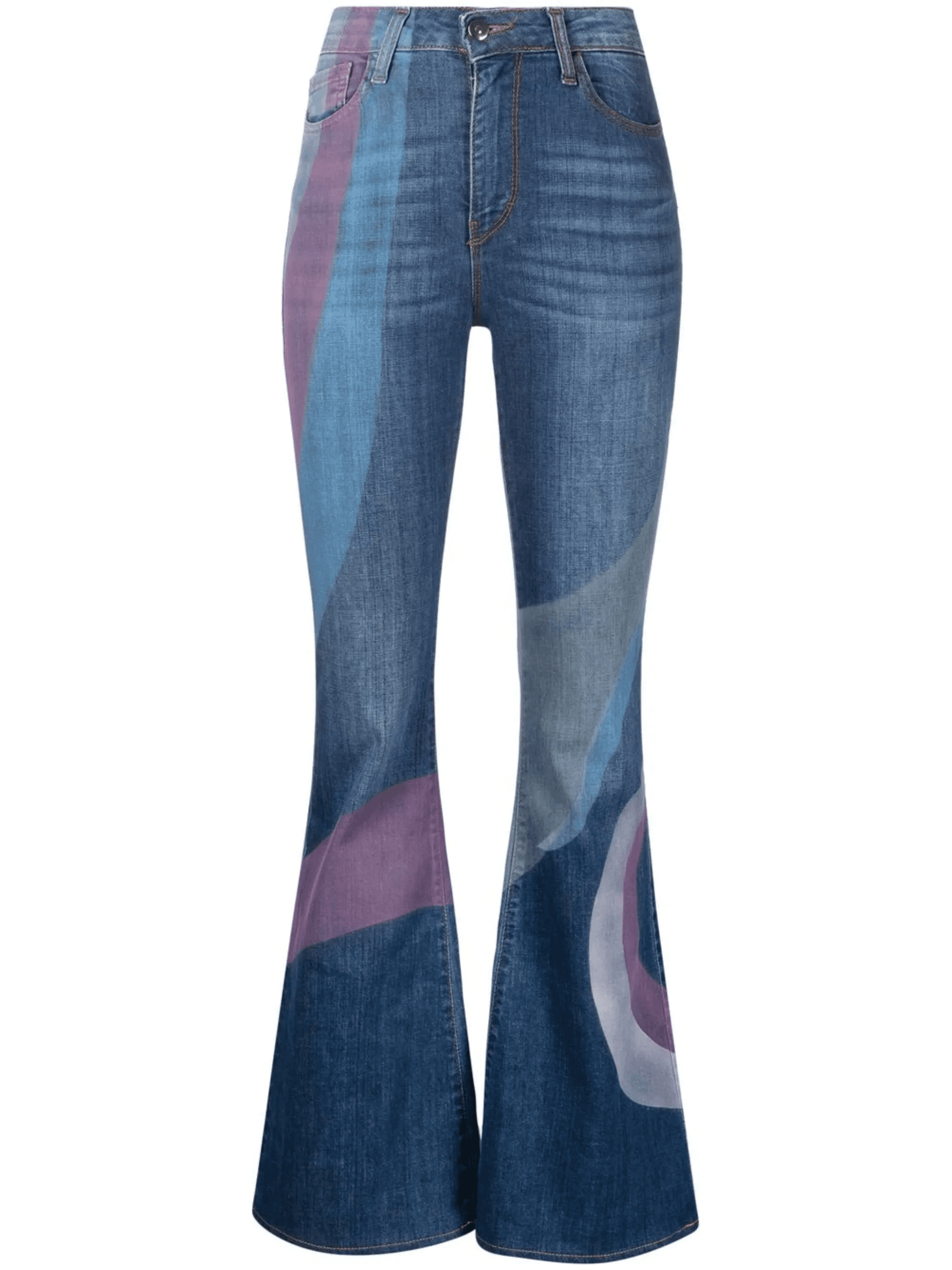 Anita swirl-print flared jeans - Image 1